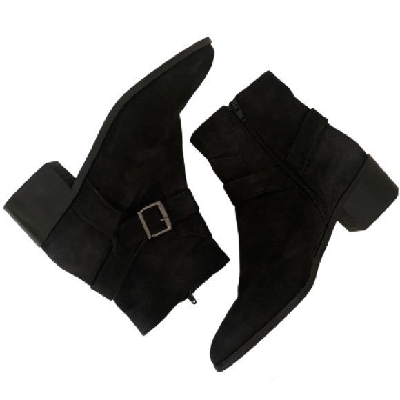 Avellini genuine suede Made in Italy ankle boots block heeled booties 39 size 9 - Picture 9 of 9